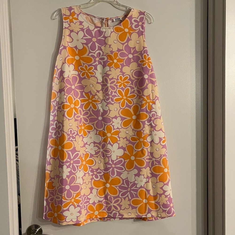 NWT - Poppy Pink and Orange Floral Shift Dress